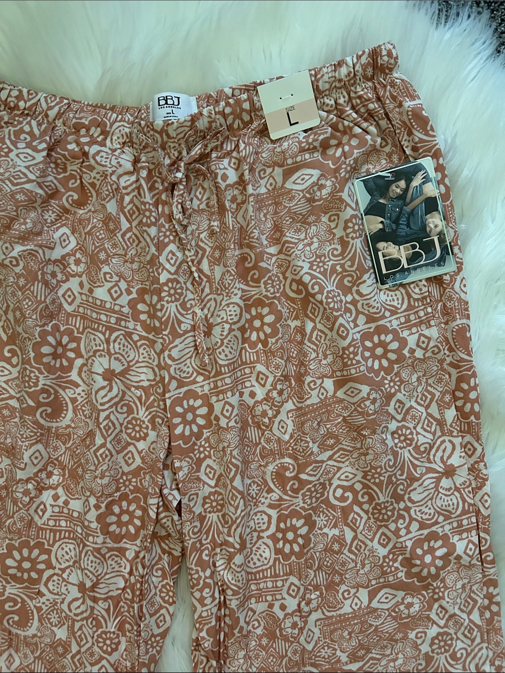 BDG Dusty Rose Floral Wide-Leg Pull-On Pants - Picture 2 of 5